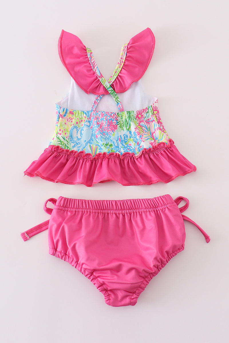 Pink Tropical Swimsuit 2pc