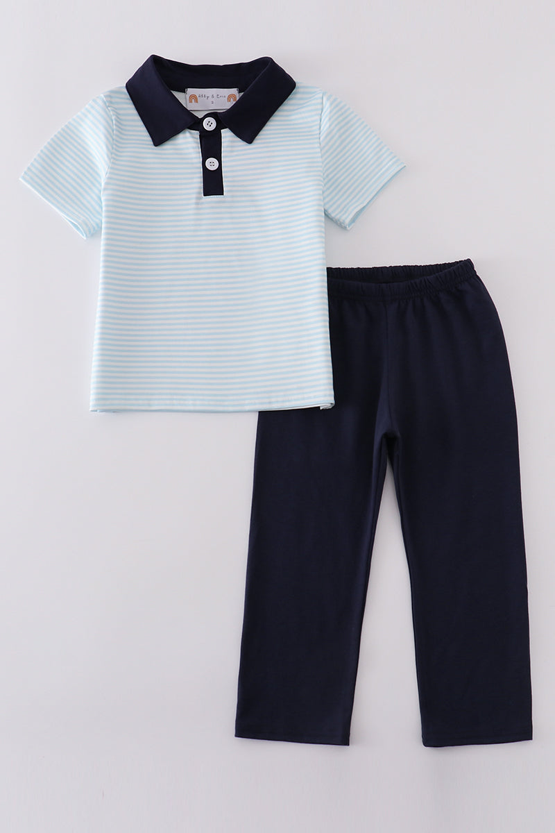 Blue Navy Polo Set