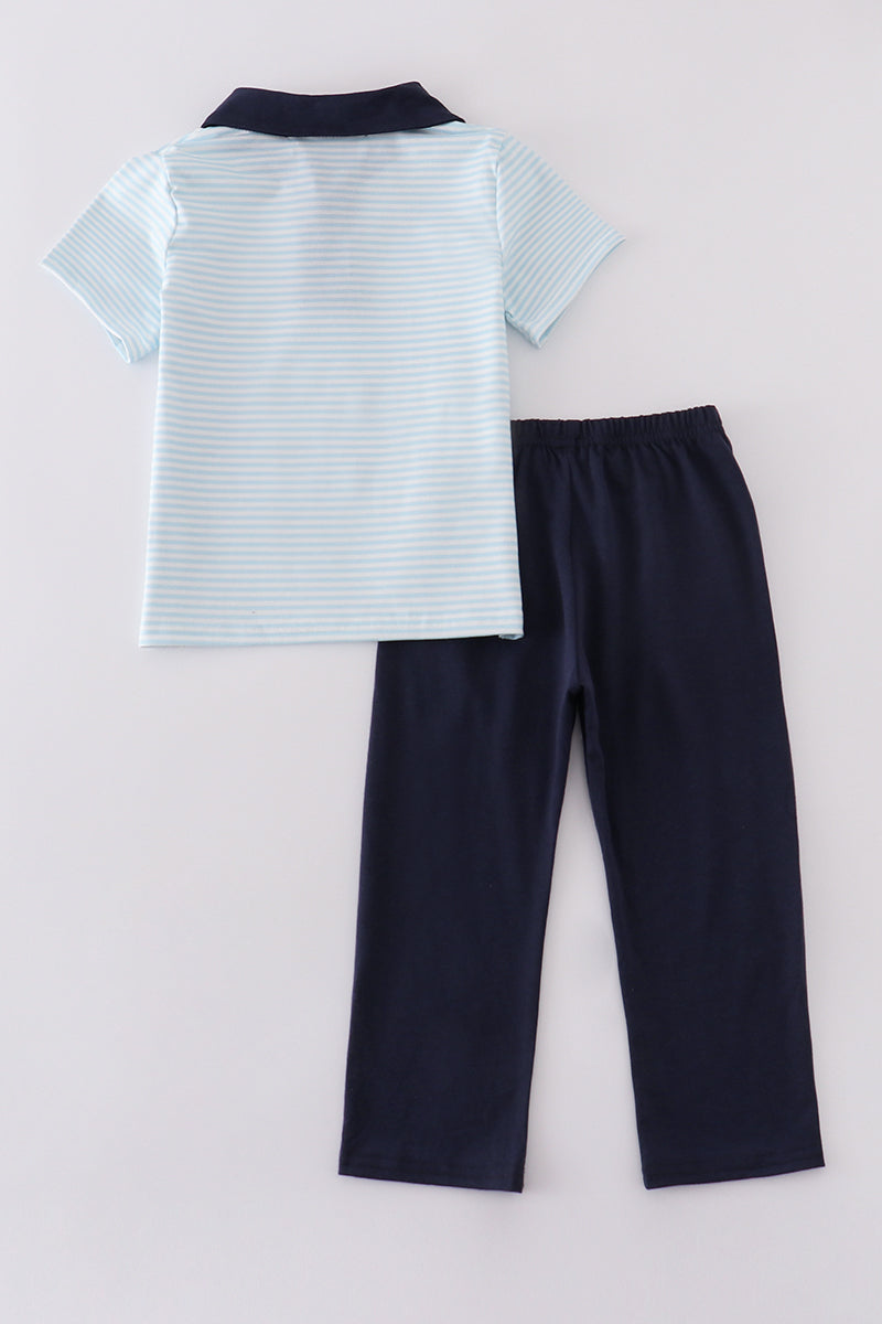 Blue Navy Polo Set