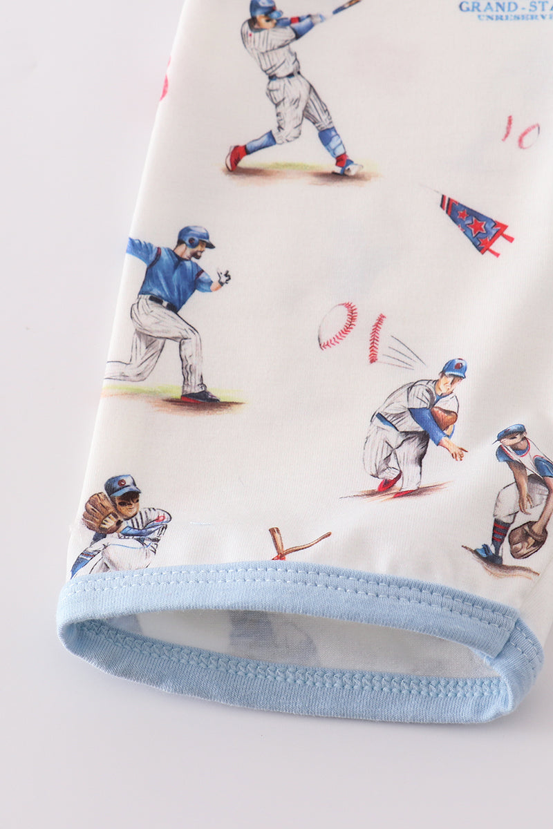 Baseball Shorts PJ Romper