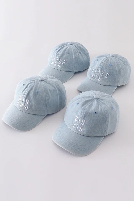 Denim Big / Little Embroidered Cap