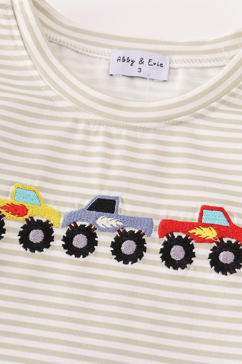 Embroidered Monster Truck Tee