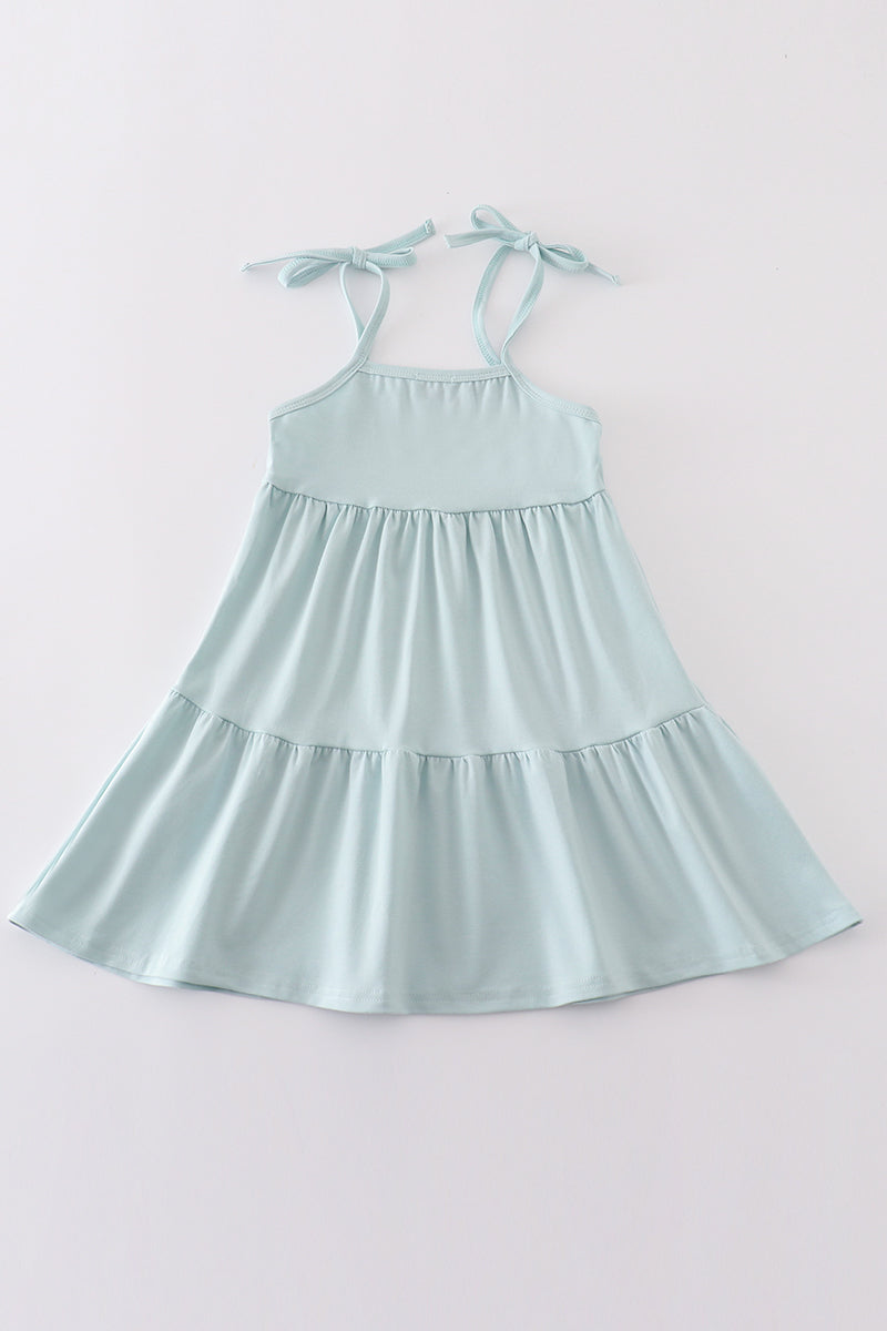 Blue Tiered Dress