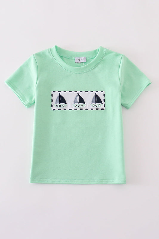 Green Sailboats Tee
