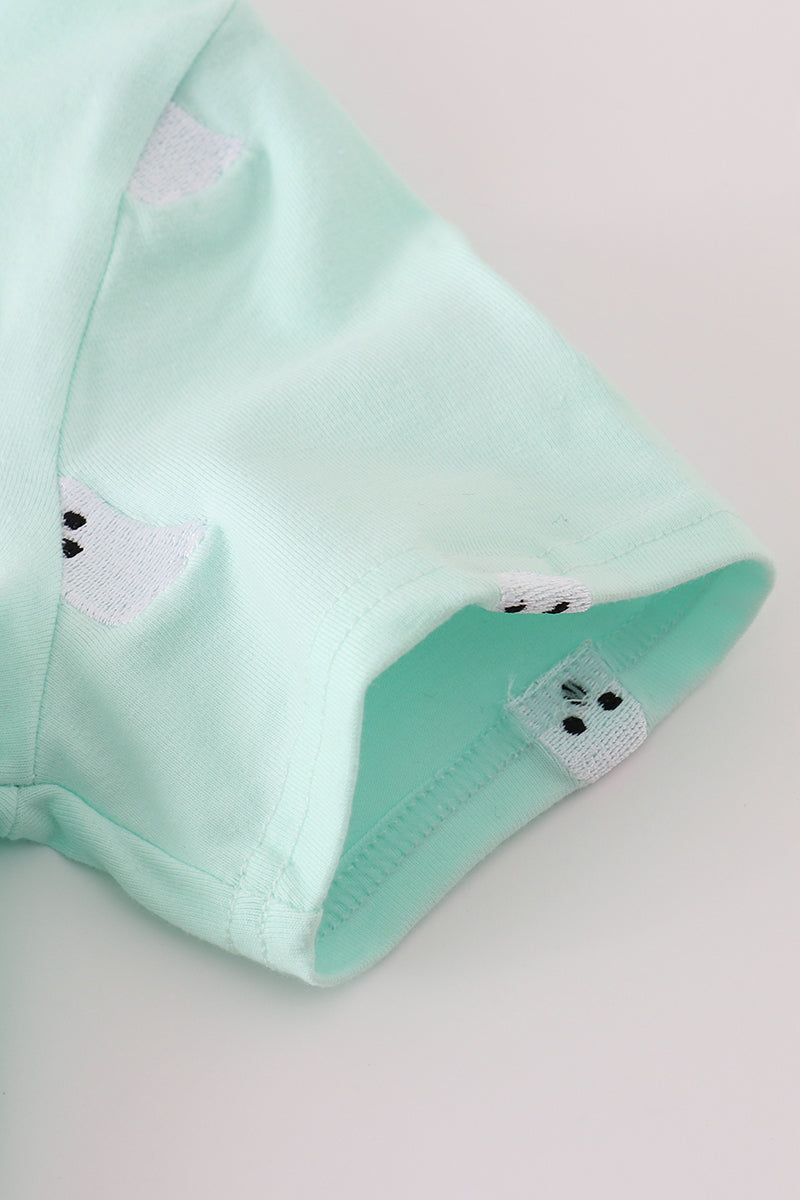 Mint Ghost Emb. Tee