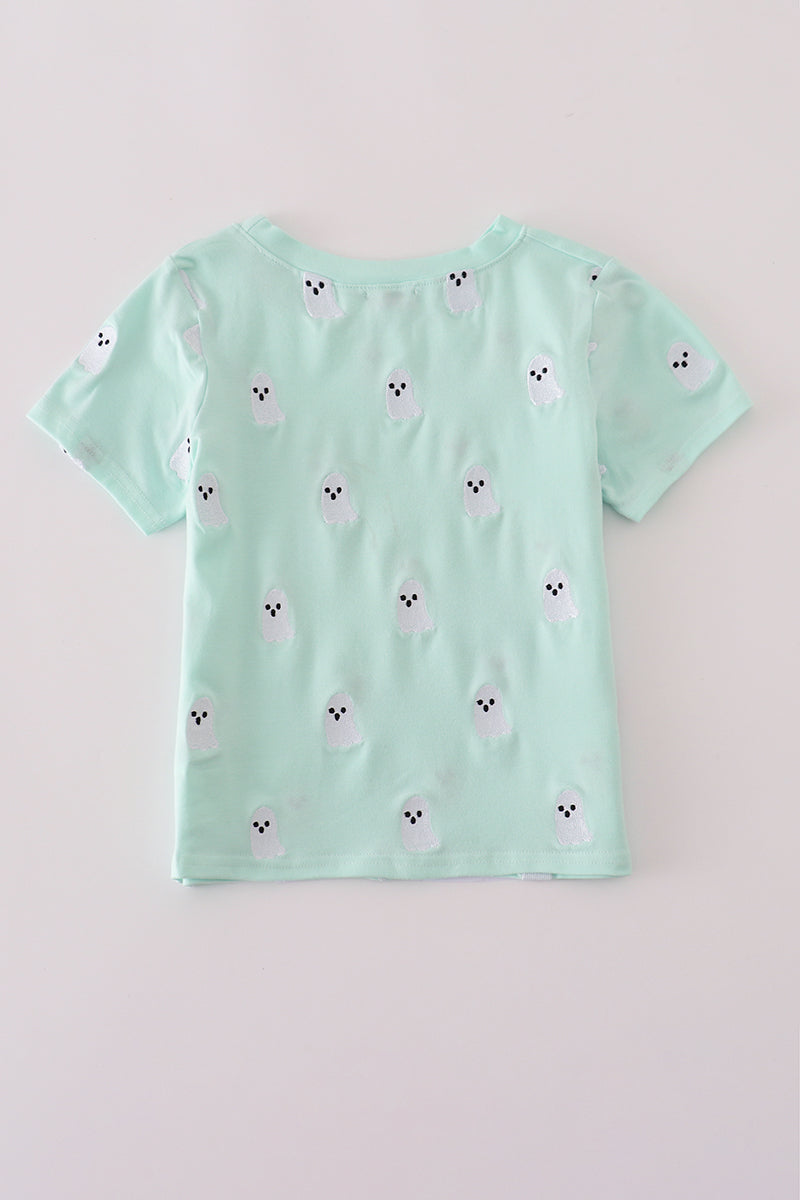 Mint Ghost Emb. Tee
