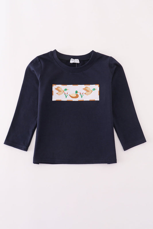 Navy Duck LS Top