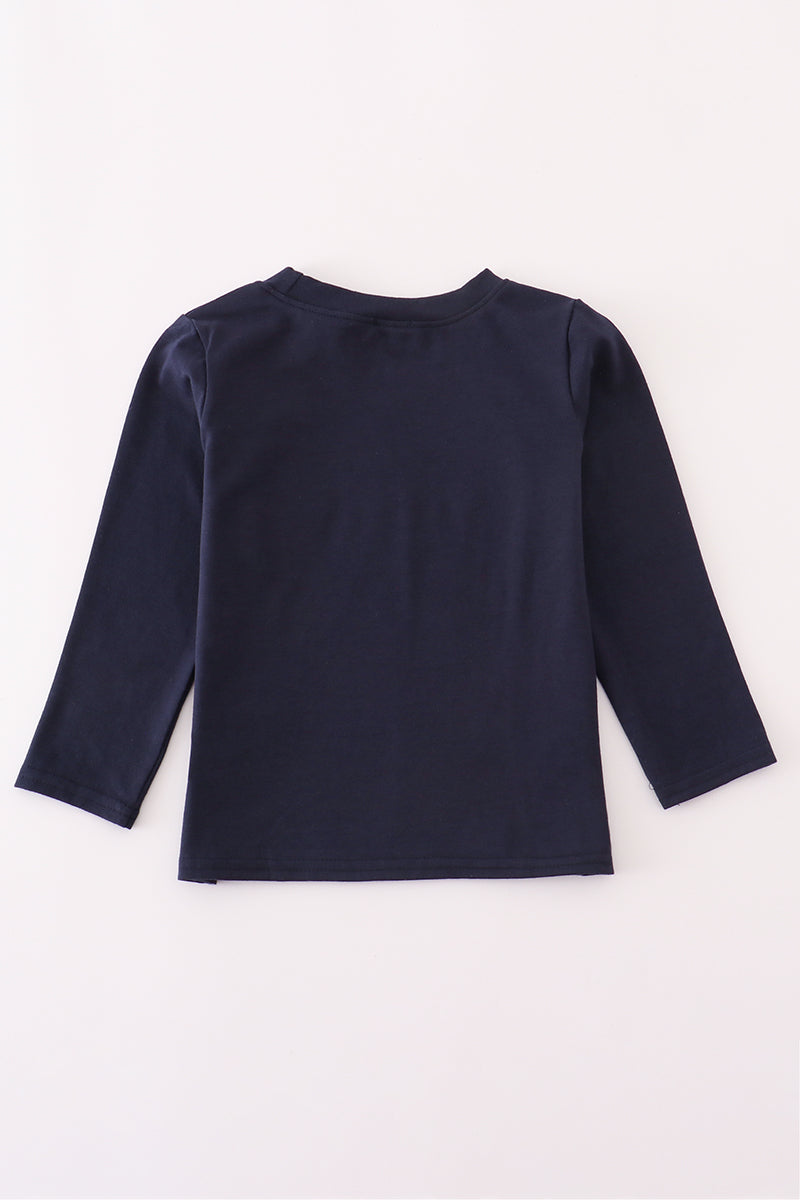 Navy Duck LS Top
