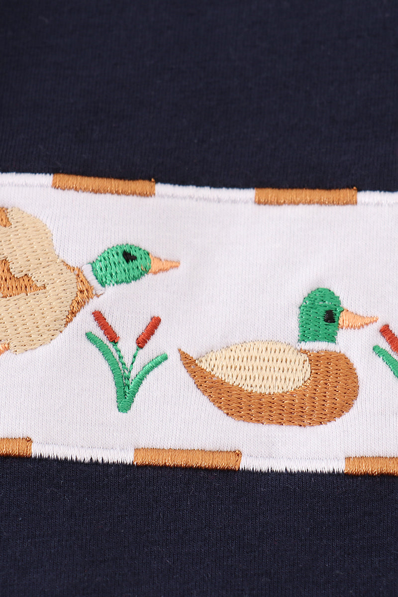 Navy Duck LS Top