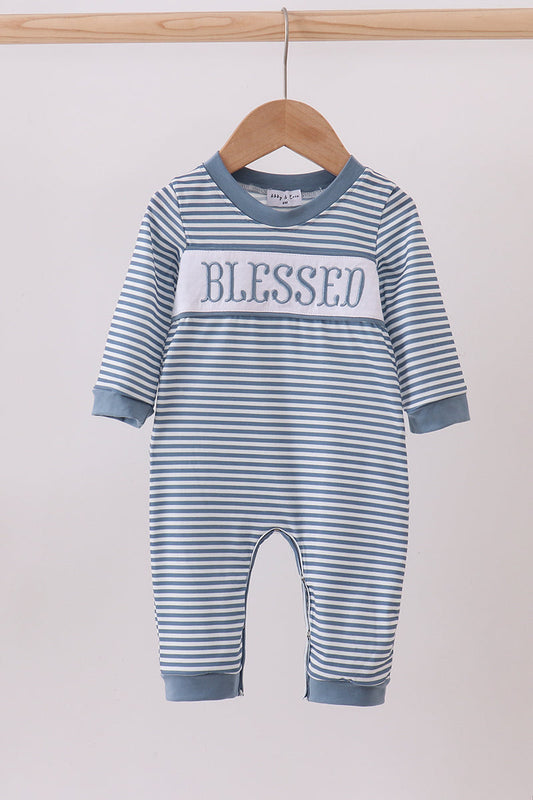 Blessed Striped Romper