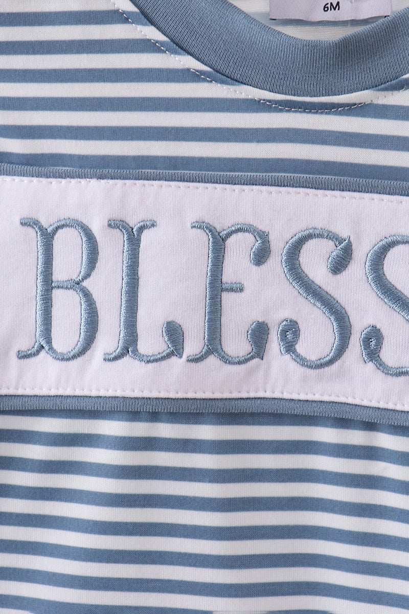 Blessed Striped Romper
