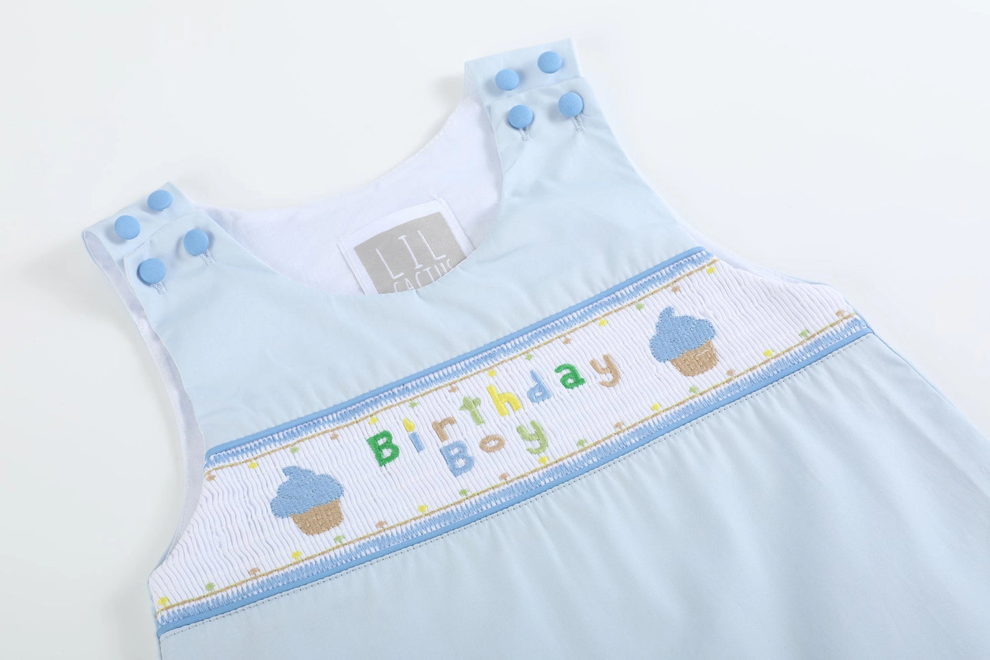 Smocked Birthday Boy Shortall