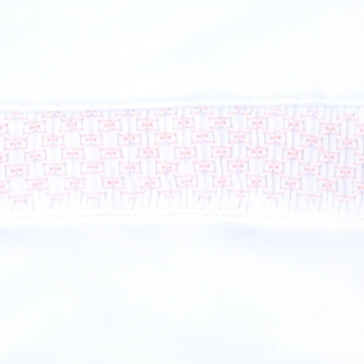 White w/ Pink Smocked Footie