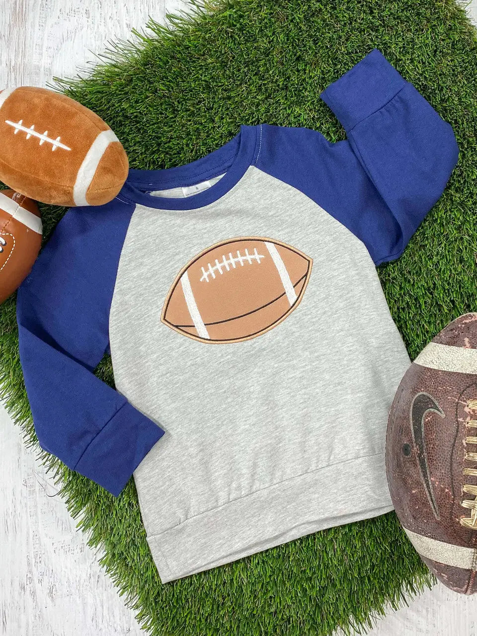 Raglan Football Applique' Top