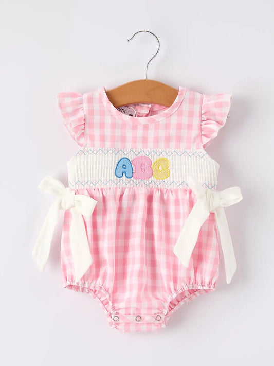 Smocked ABC Bow Bubble