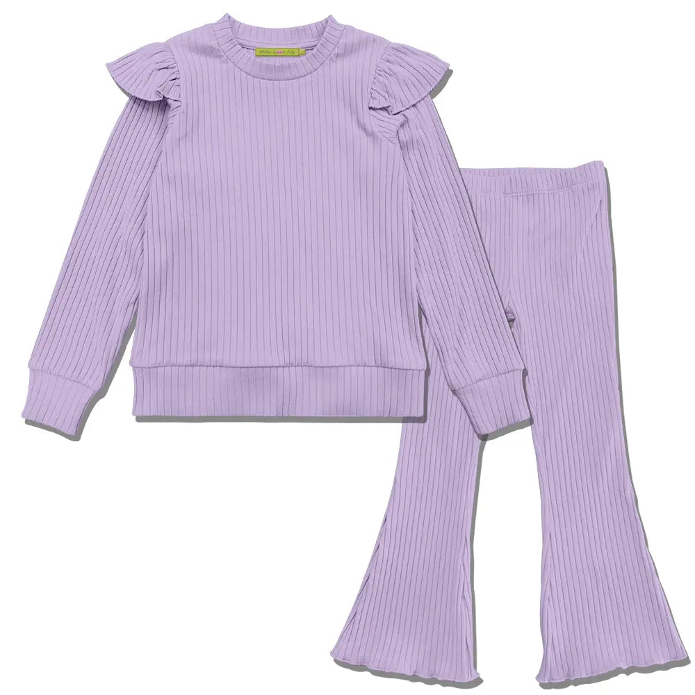 Ribbed Flare Set Orchid