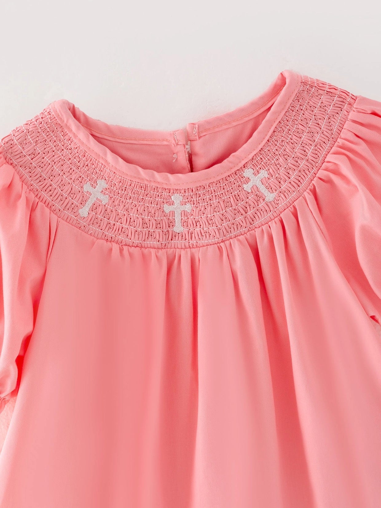 Pink Smocked Cross Dress