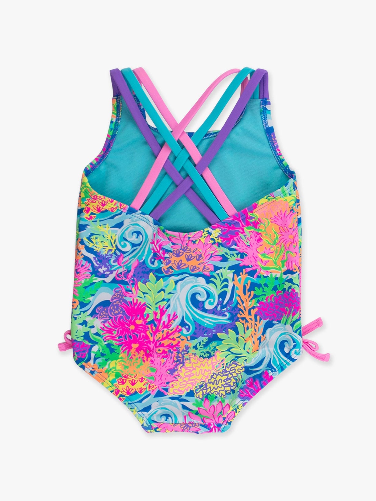 Neon Coral Cross Back 1pc