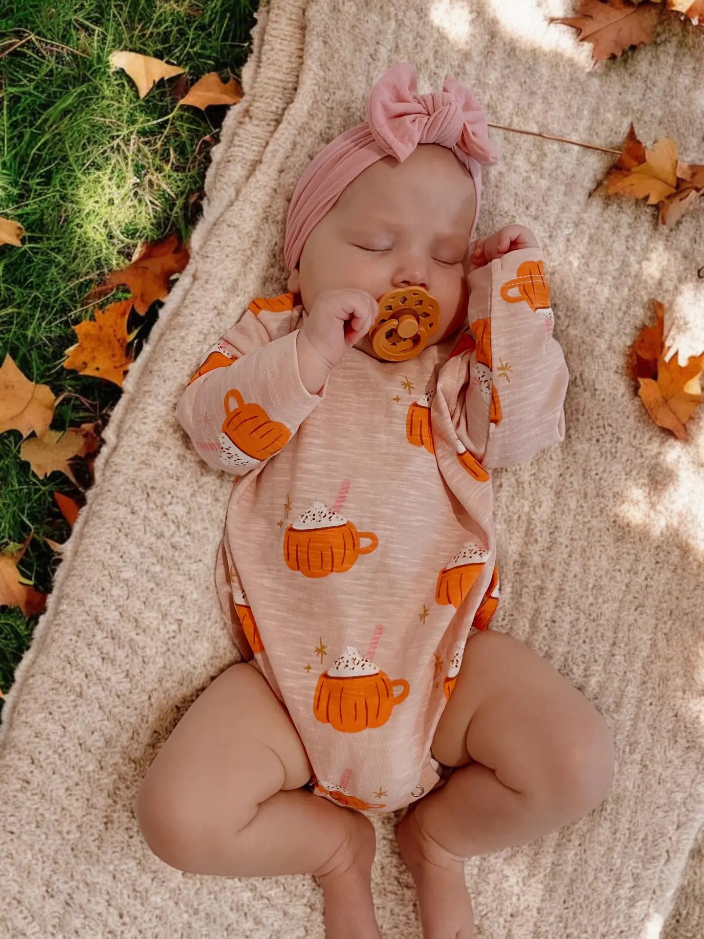 Pink Pumpkin Mug LS Bubble Tee