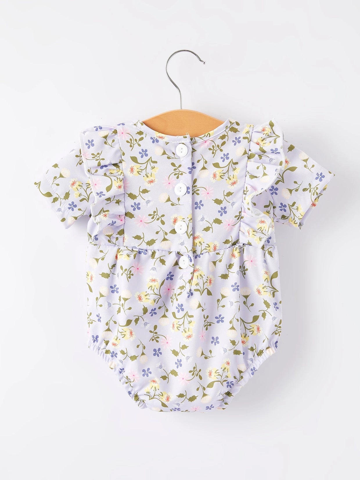 Lavender Smocked Floral Bubble