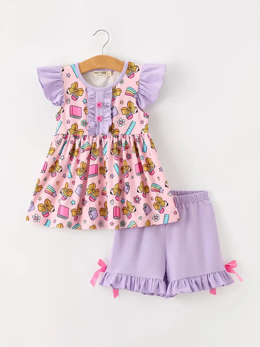 BTS Purple Ruffle Set