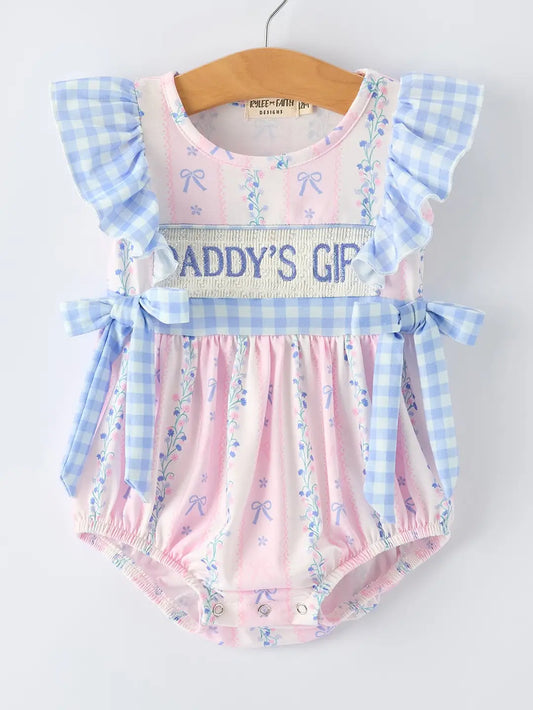 Daddy's Girl Smocked Bubble