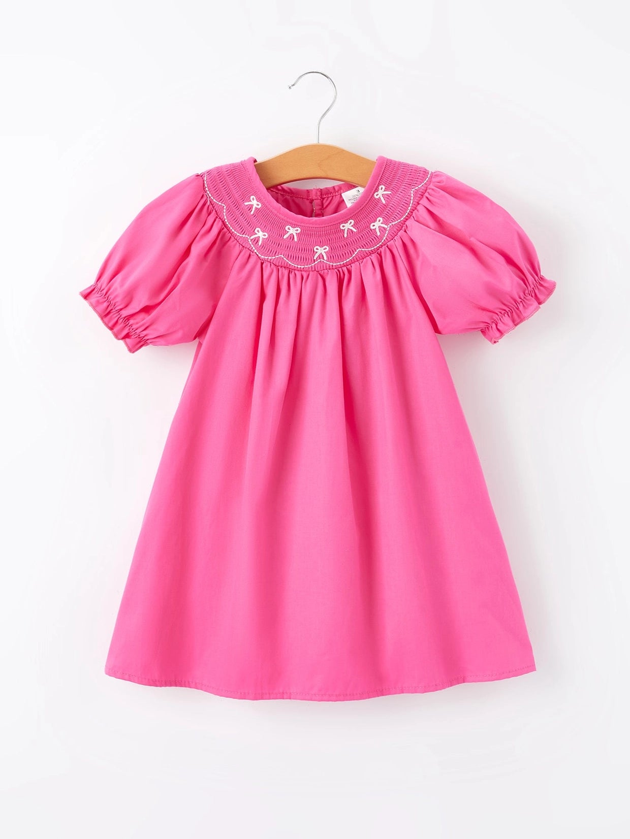 Pink Bow Smocked Dress