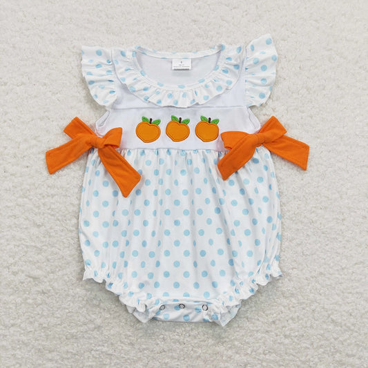 Embroidered Peaches Bow Bubble