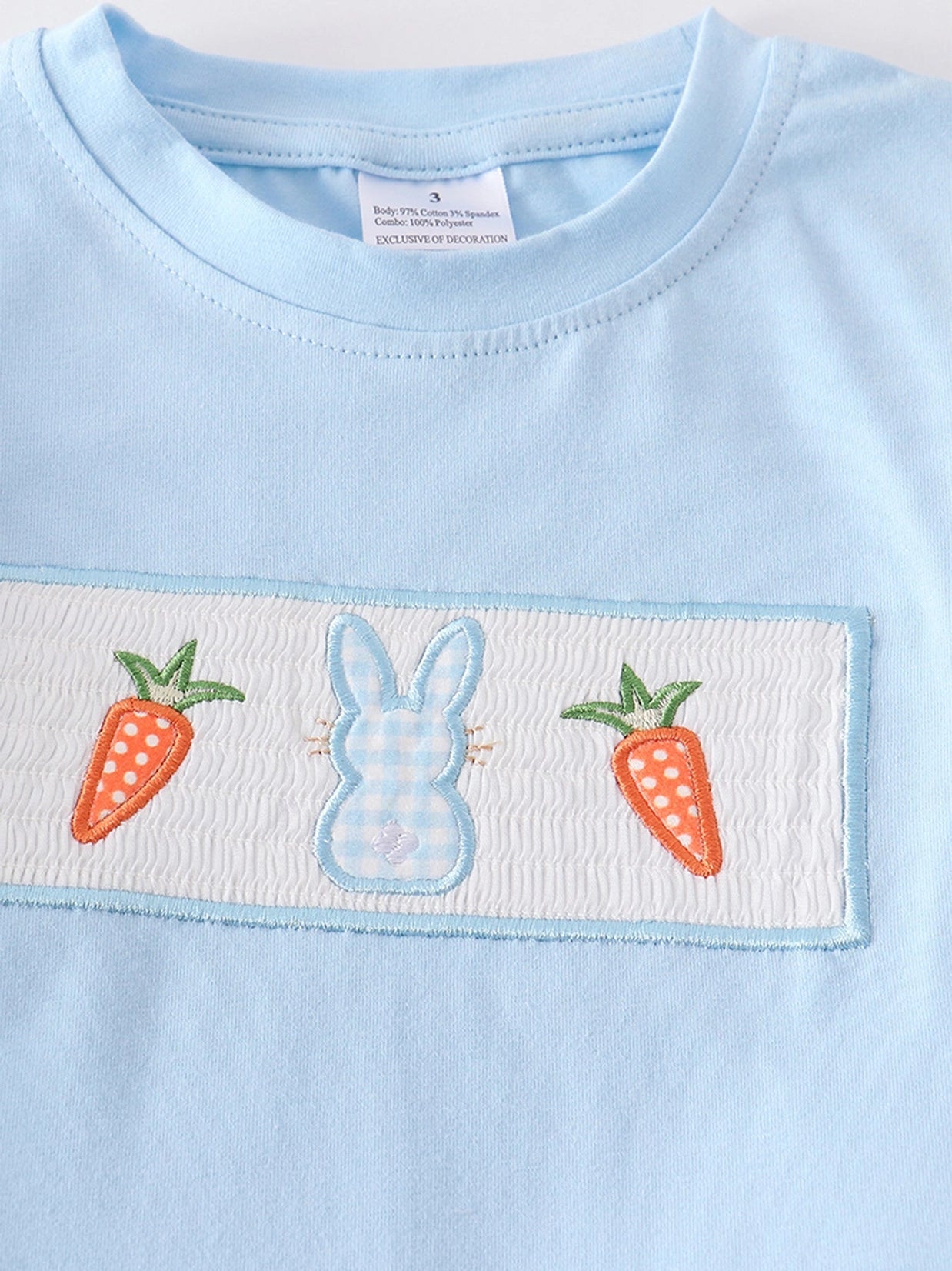 Smocked Bunny Carrots Set