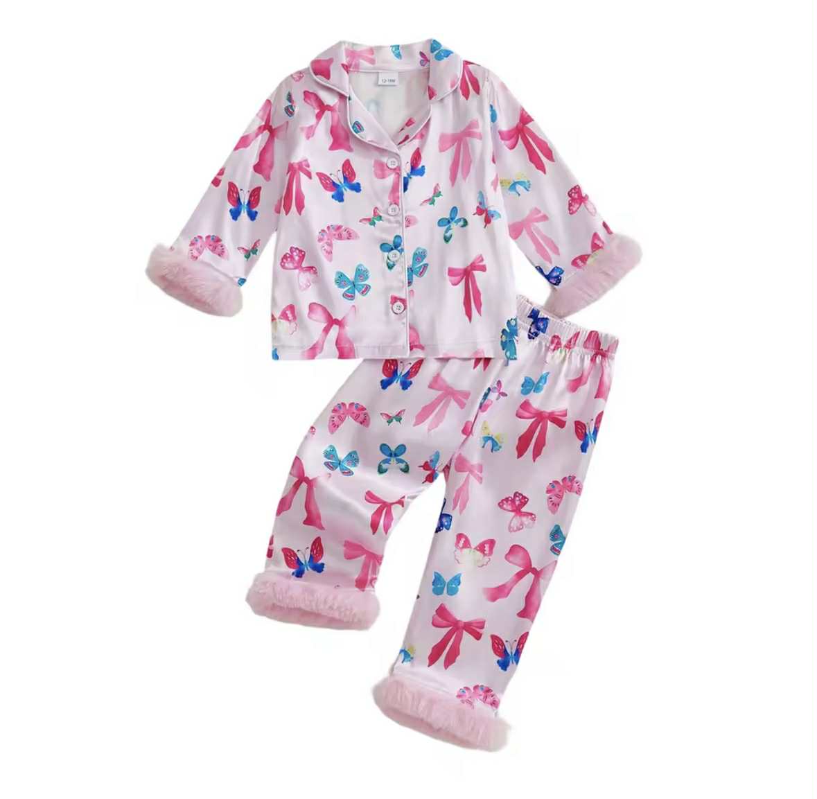 Butterfly Feathered Silk PJs