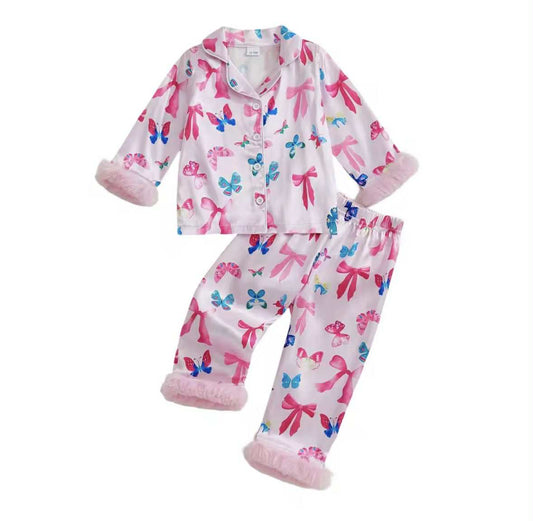 Butterfly Feathered Silk PJs