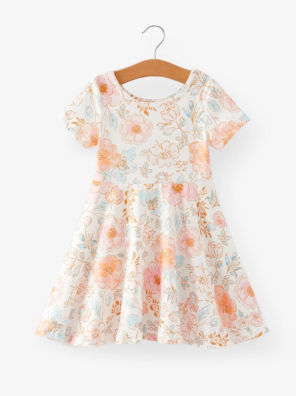 Vintage Floral Twirl Dress