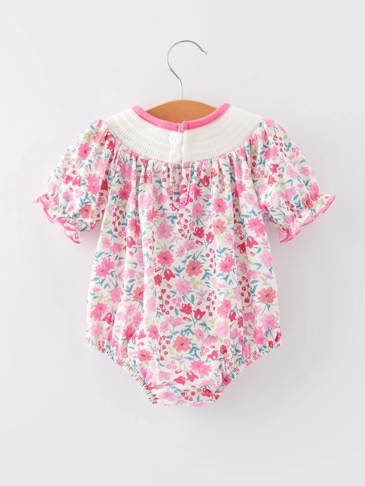 Smocked Hearts Floral Bubble