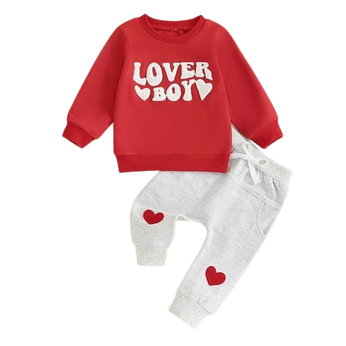 Lover Boy French Knot Embroidered Set