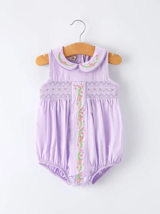 Smock/Embroidered Purple Bubble