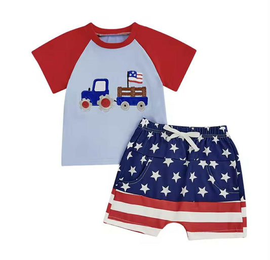 Tractor Flag Shorts Set
