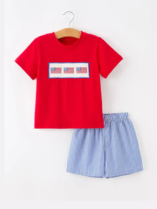 Smocked Flag Trio Set