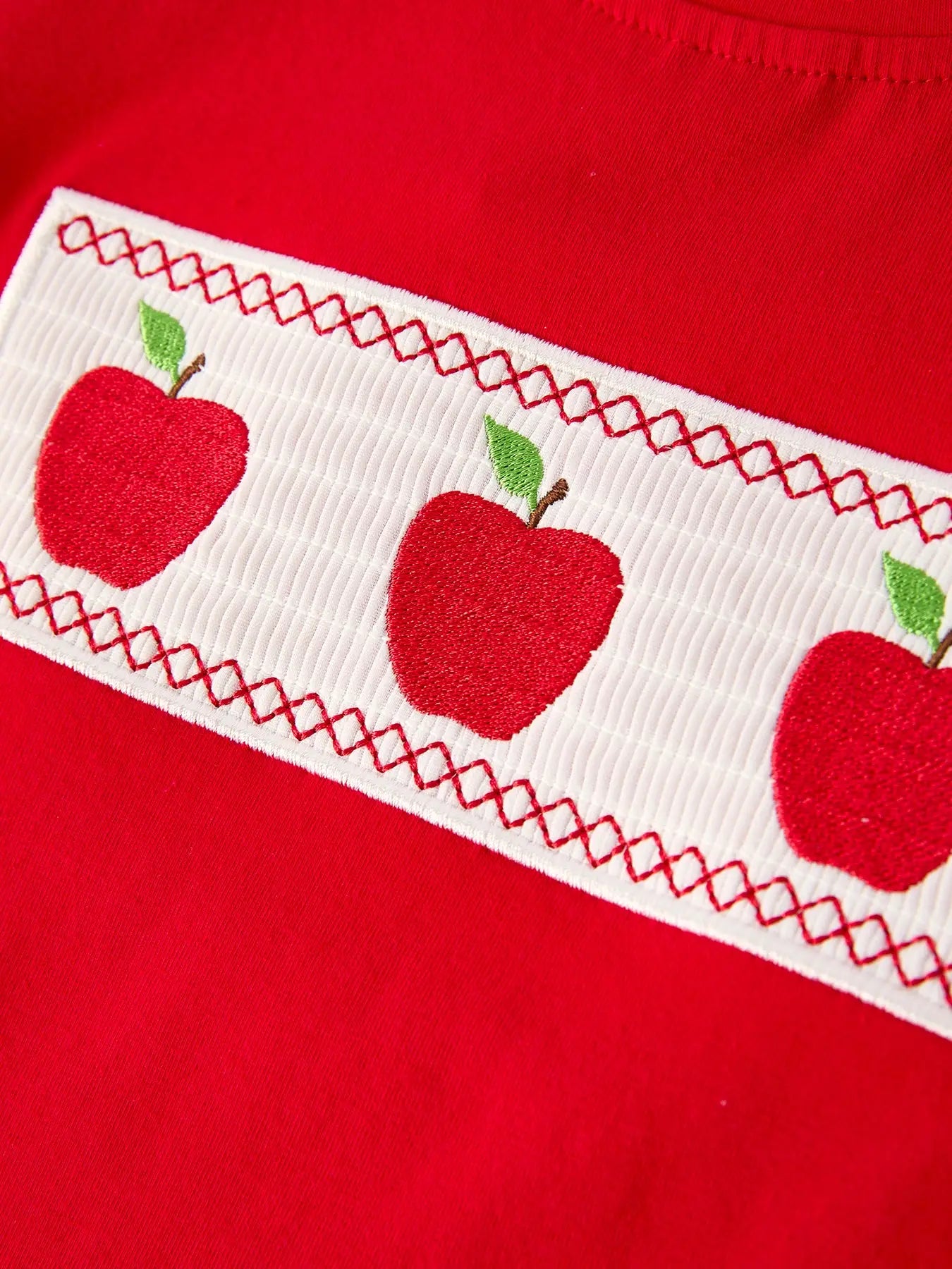 Smocked Apple Shorts Set