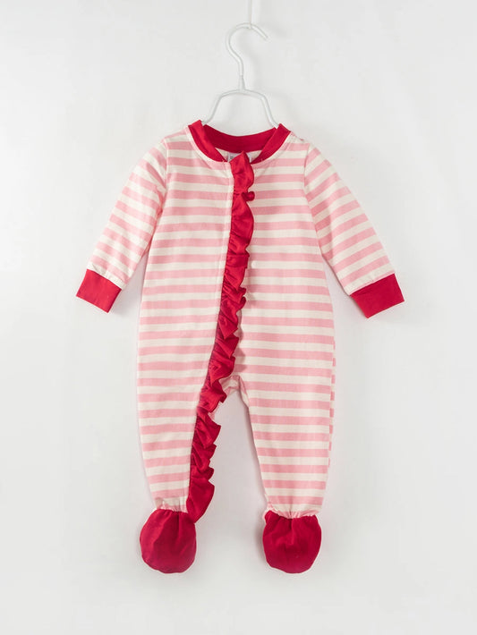 Pink Stripe Buttflap Sleeper