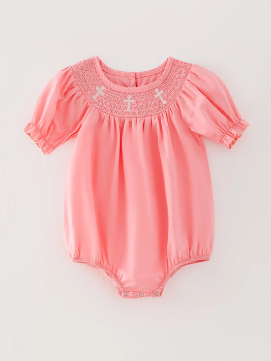 Pink Smocked Cross Bubble