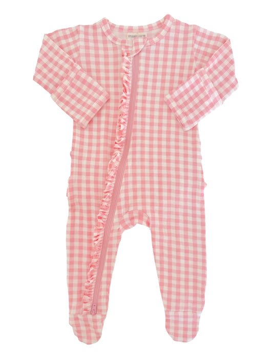 Pink Gingham Sleeper