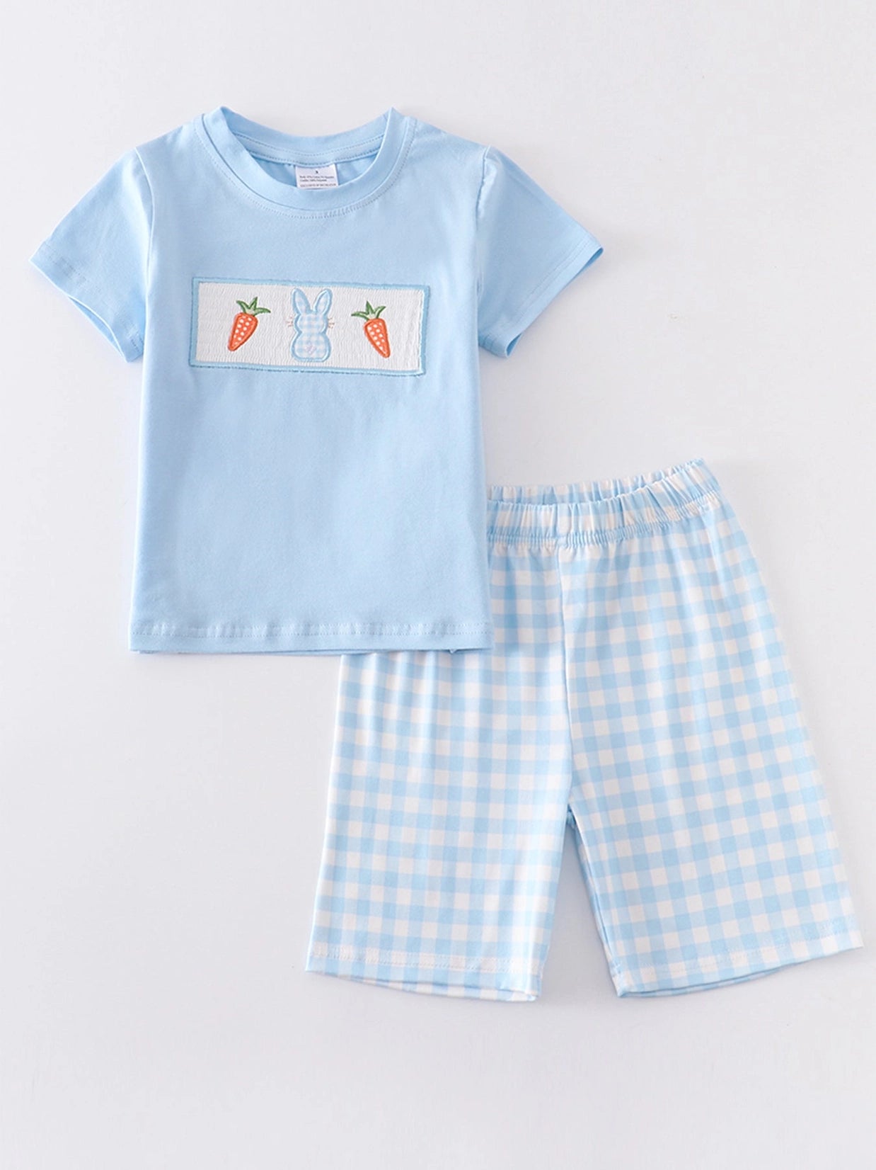 Smocked Bunny Carrots Set