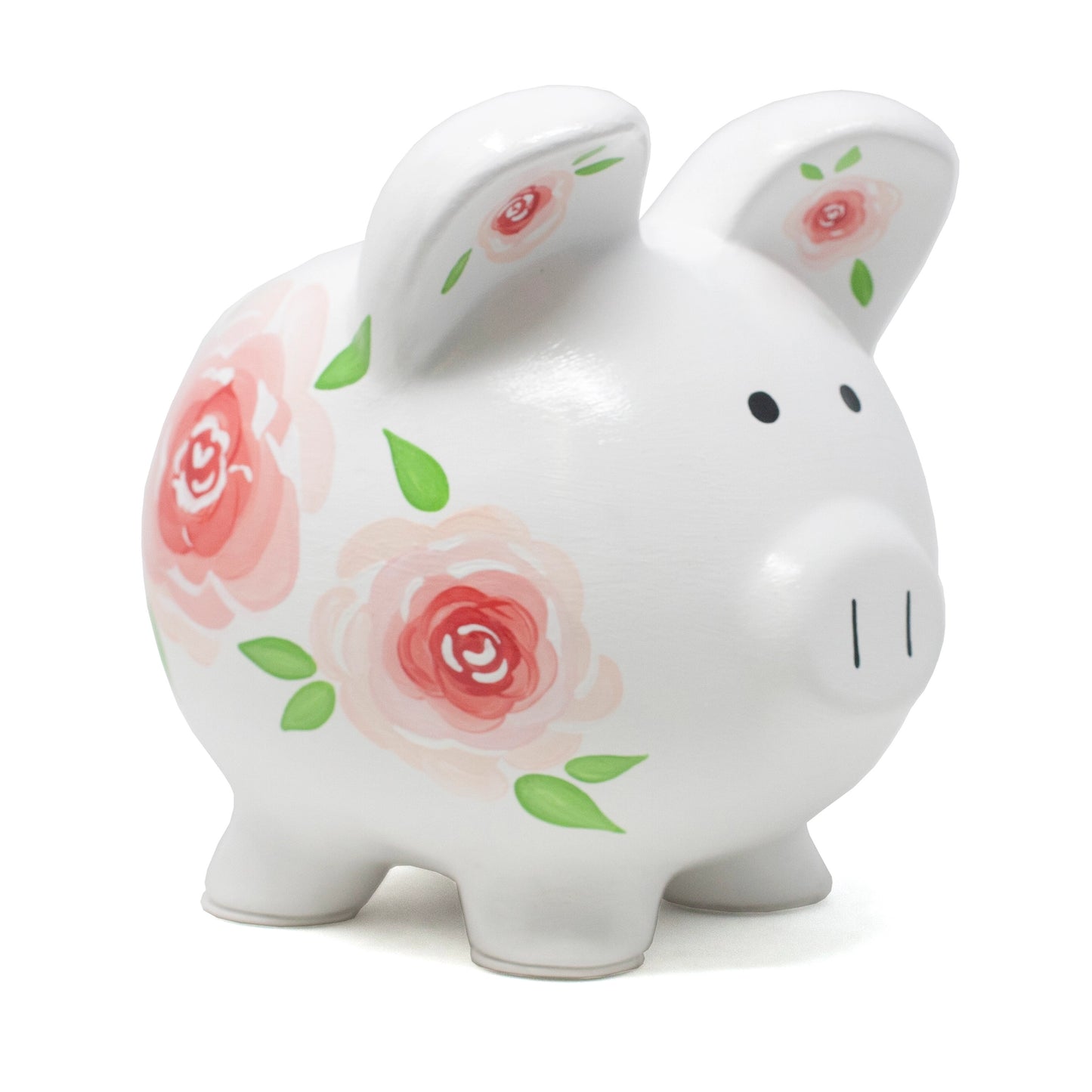 Pink Rose Piggy Bank