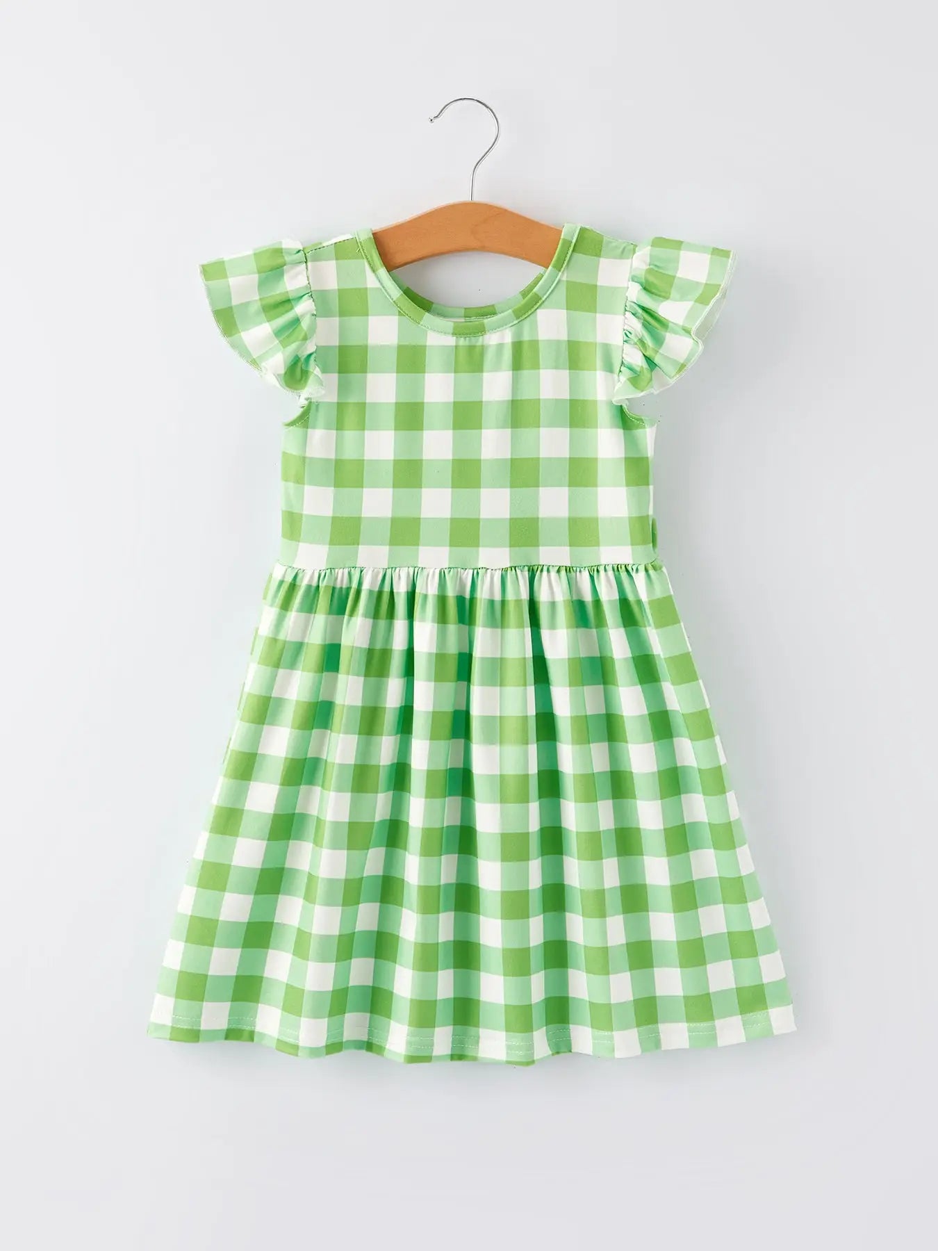 Checkered Green Twirl Dress