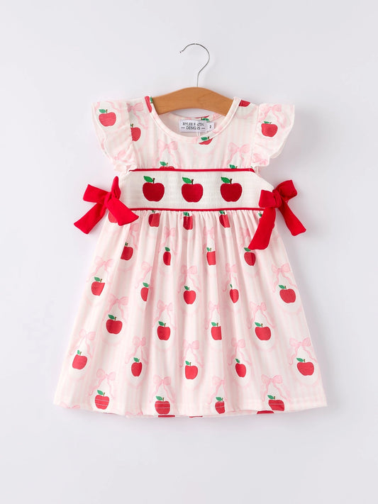 Smocked Apple Bow Dress