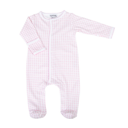 Pink Mini Checks Footie