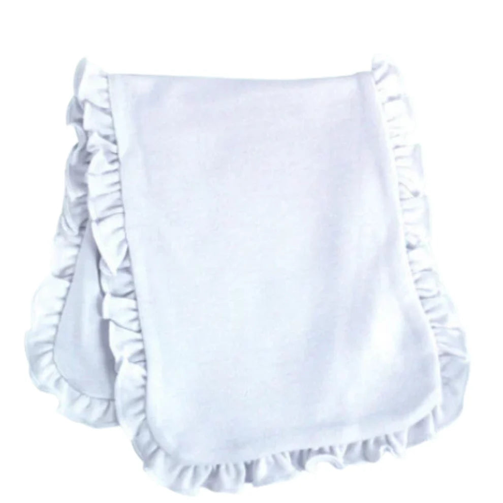 Ruffled Bib & Burp Cloth Set