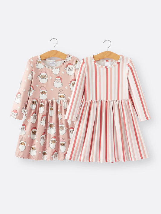 Sugar Plum Stripes Twirl Dress