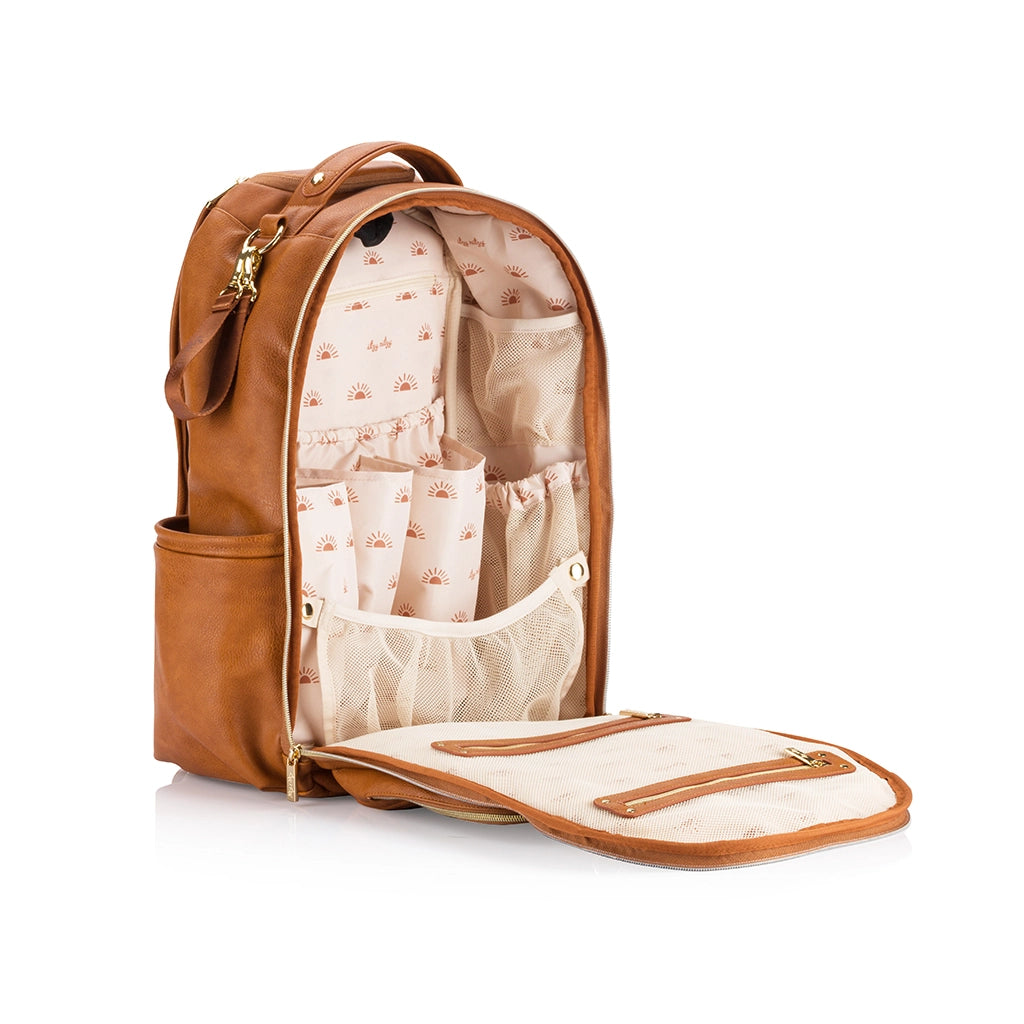 Cognac Boss Plus Backpack Diaper Bag