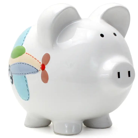 Large Airplane Piggy Bank